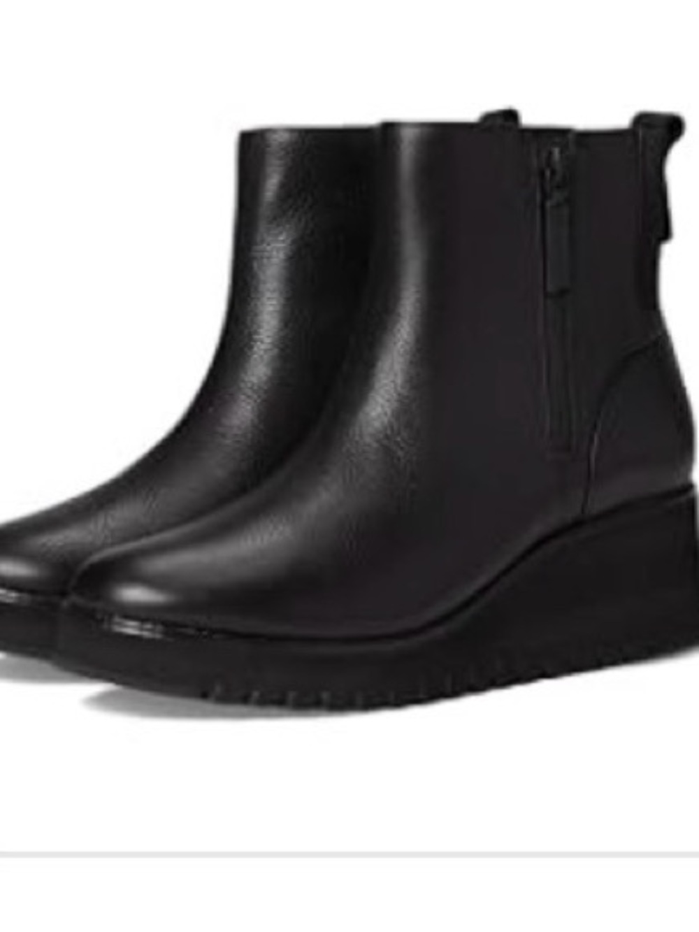 Cole Haan Black ZG CITY Wedge  Waterproof Ankle Boots 6.5C
